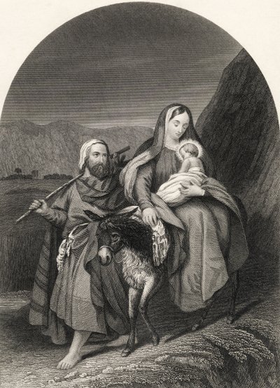 The flight into Egypt, engraved by S. Allen, from 
